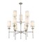 Z-Lite Emily 9 Light Chandelier, Brushed Nickel & Off White 3033-9BN - alternate 4
